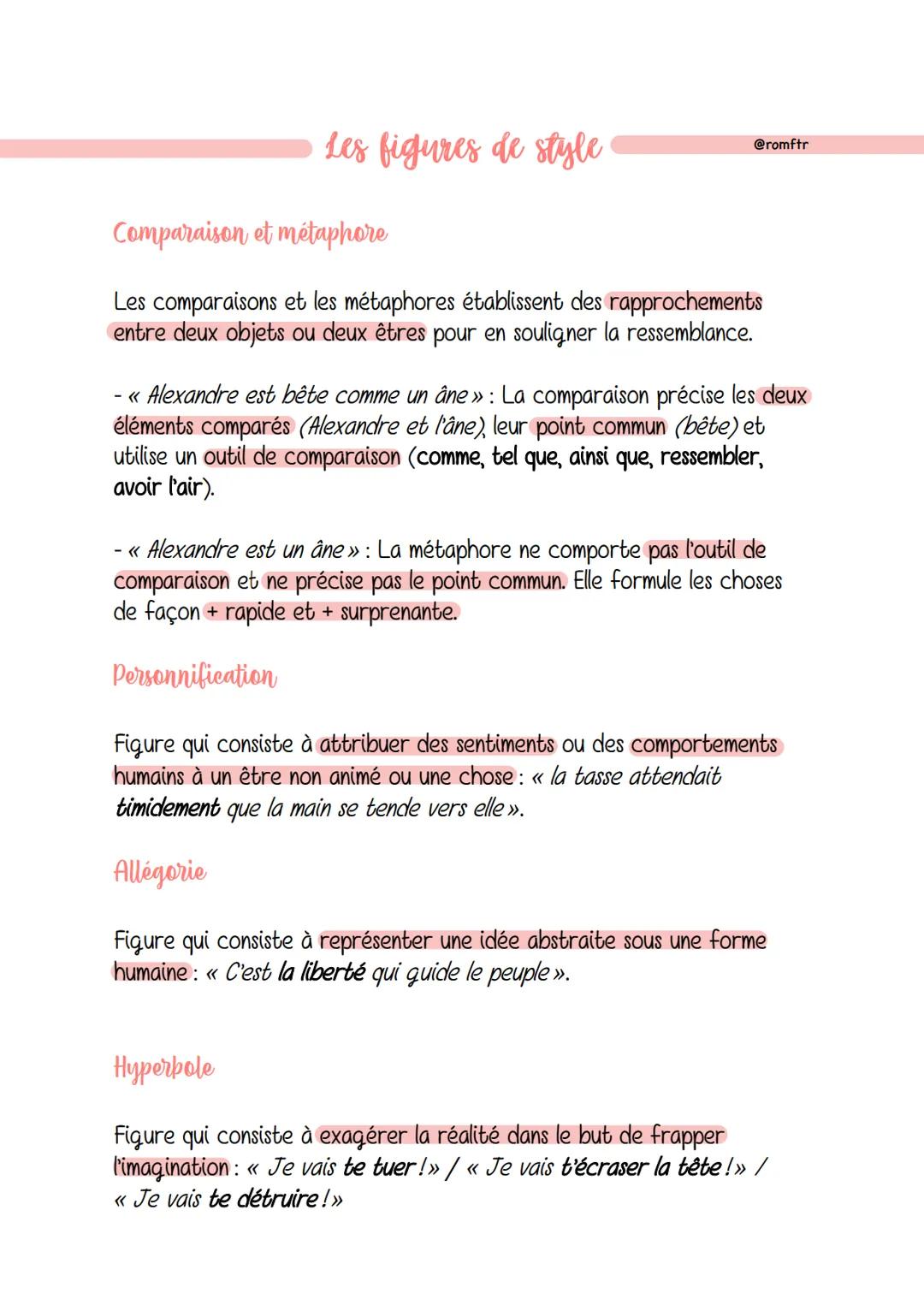 # Les figures de style

@romftr

Comparaison et métaphore

Les comparaisons et les métaphores établissent des rapprochements
entre deux obje