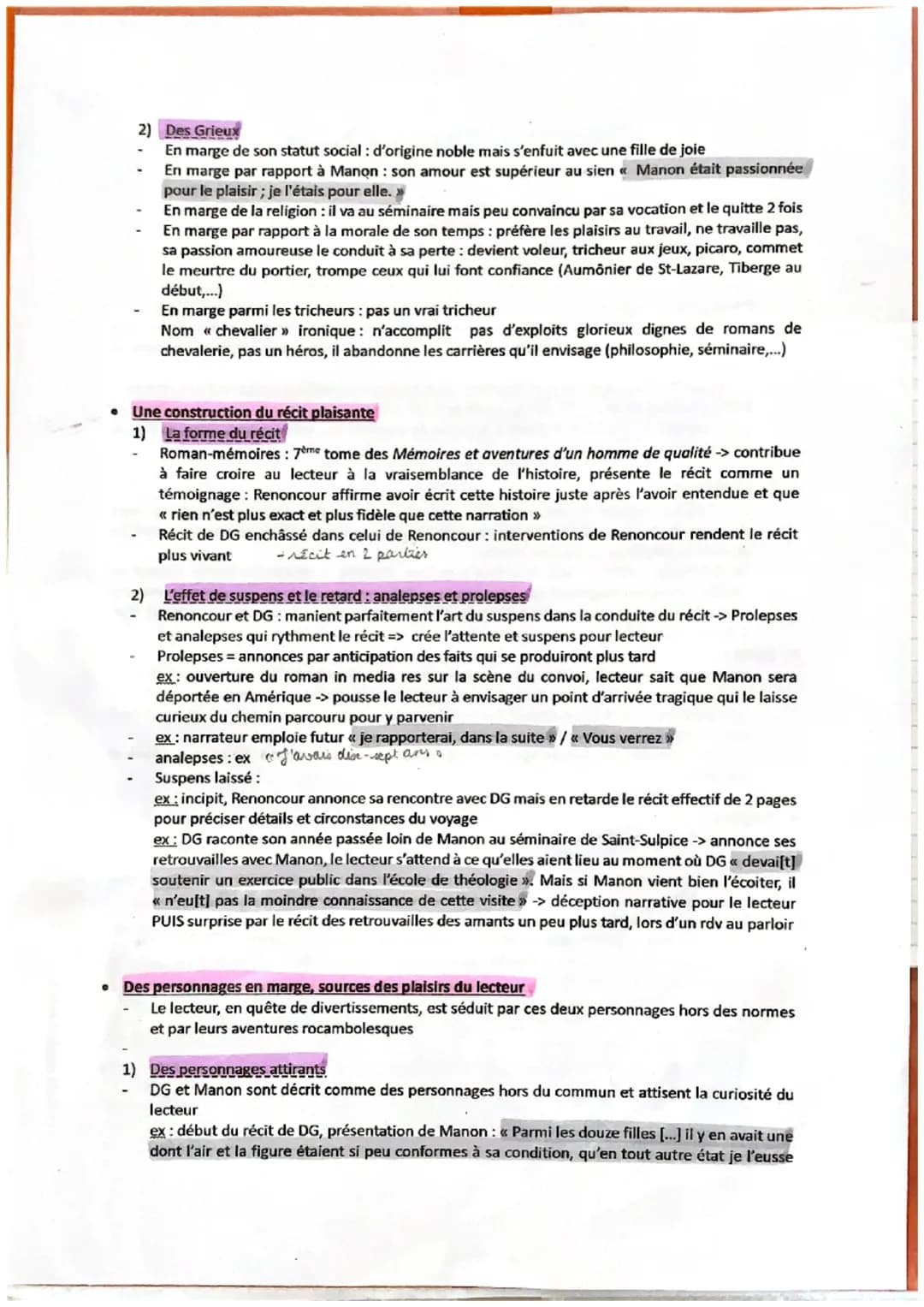 ●
Dissertation Manon Lescaut
Titre complet : Histoire du chevalier Des Grieux et de Manon Lescaut
Abbé Prévost:
Fuit le couvent à 2 reprises