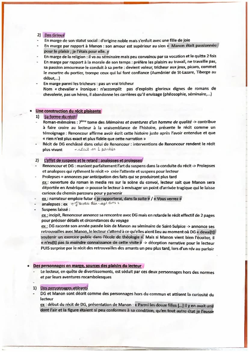 ●
Dissertation Manon Lescaut
Titre complet : Histoire du chevalier Des Grieux et de Manon Lescaut
Abbé Prévost:
Fuit le couvent à 2 reprises