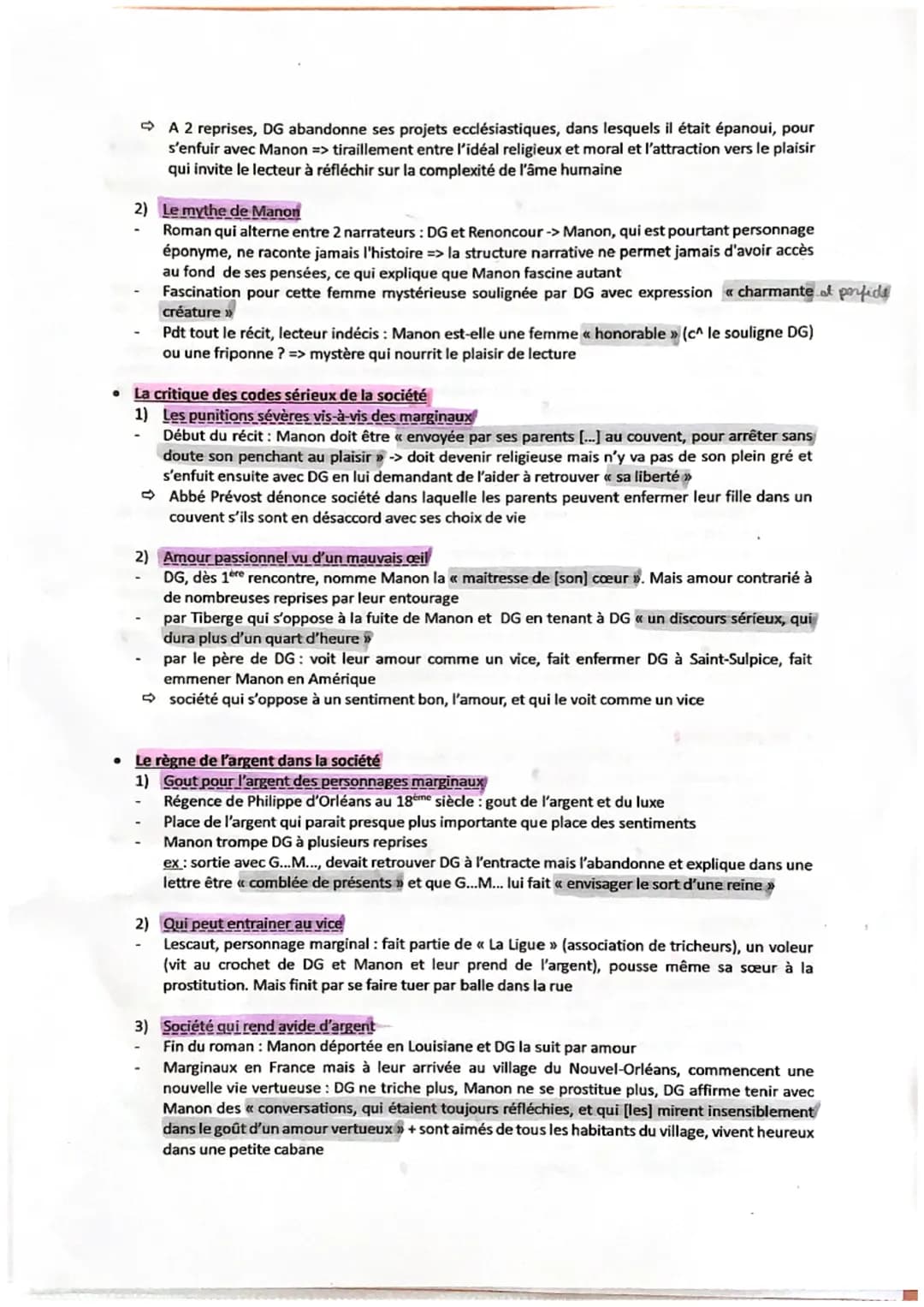 ●
Dissertation Manon Lescaut
Titre complet : Histoire du chevalier Des Grieux et de Manon Lescaut
Abbé Prévost:
Fuit le couvent à 2 reprises