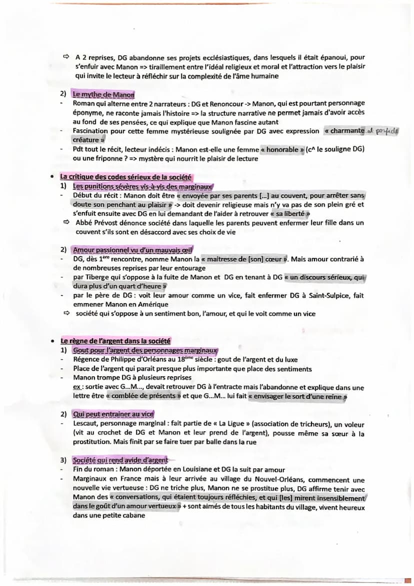 ●
Dissertation Manon Lescaut
Titre complet : Histoire du chevalier Des Grieux et de Manon Lescaut
Abbé Prévost:
Fuit le couvent à 2 reprises