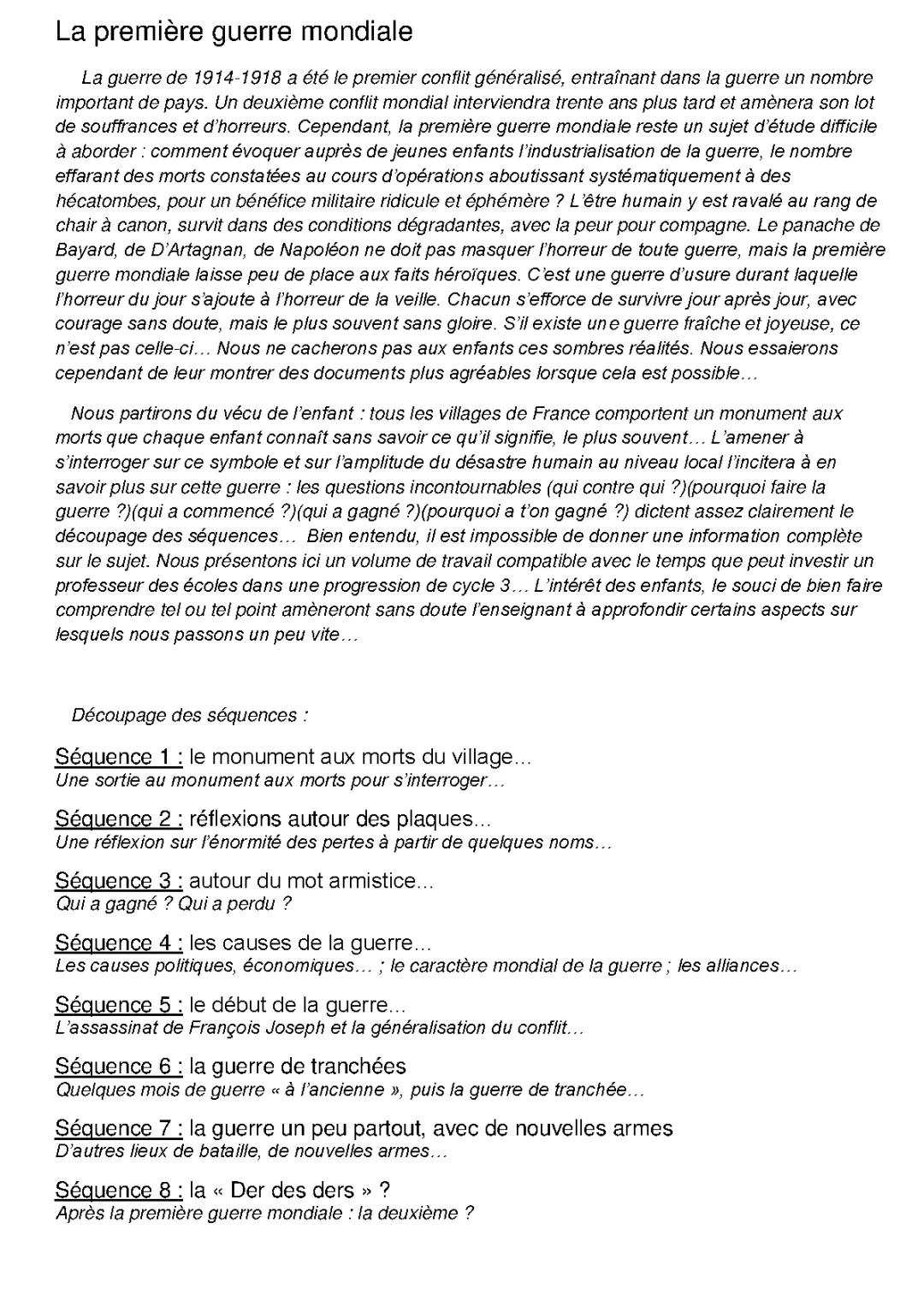 Résumé de la Première Guerre mondiale : Causes, Conséquences et Plus