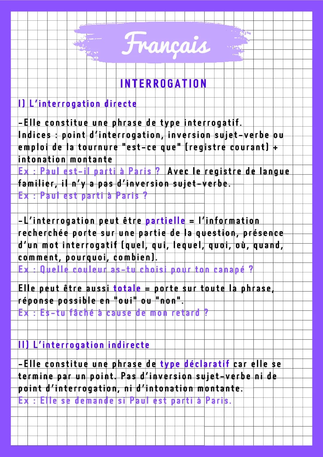 Découvre l'Interrogation Bac Français - Exercice et PDF Faciles!
