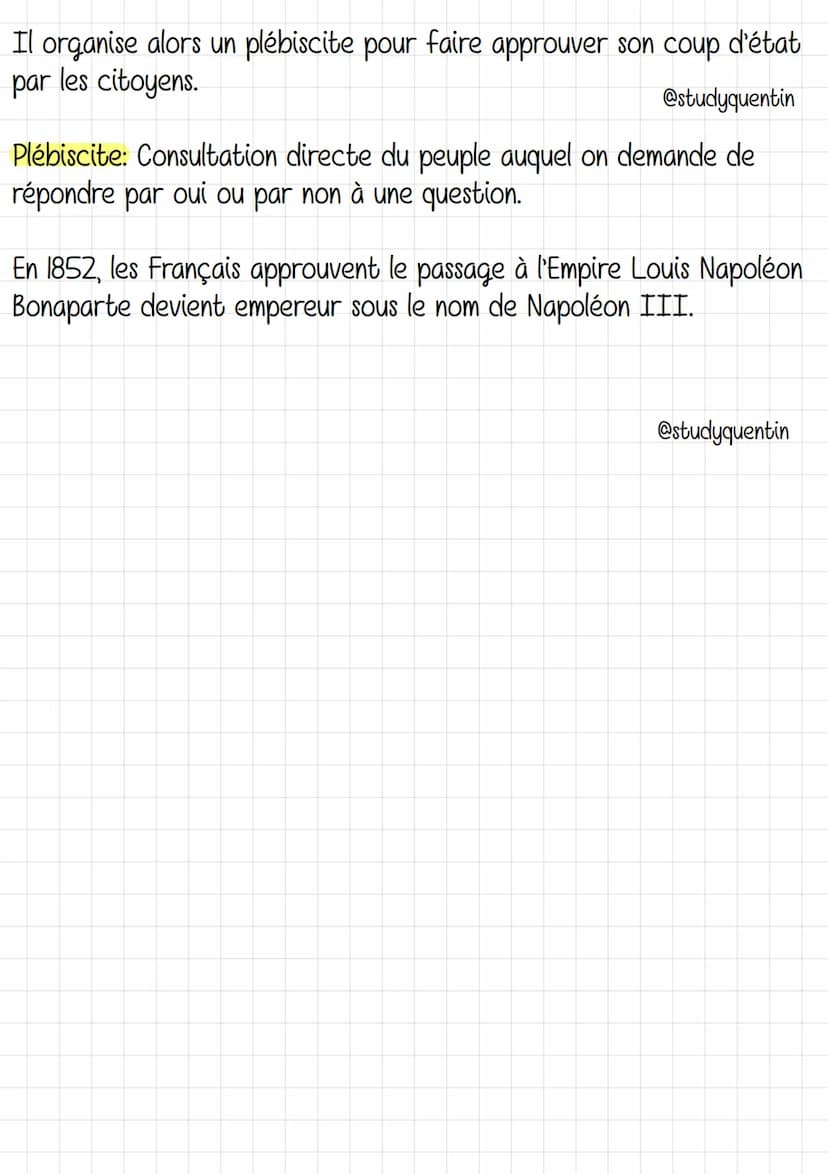 Les francais et le vote de
1814 a 1870
On distingue dans cette période trois types de régime:
• La monarchie constitutionnelle avec Louis XV