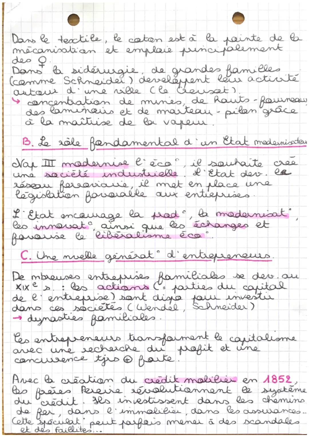 H4- Ristoire
l'industrialisation & l'accélération
des transfo éco et sociales en
France
Entre 1848 et 1870, des transfe éco et
sociales touc