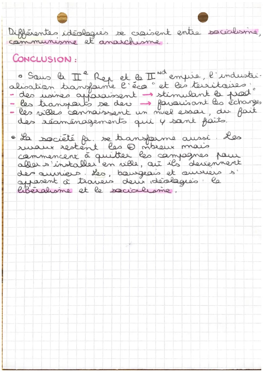 H4- Ristoire
l'industrialisation & l'accélération
des transfo éco et sociales en
France
Entre 1848 et 1870, des transfe éco et
sociales touc