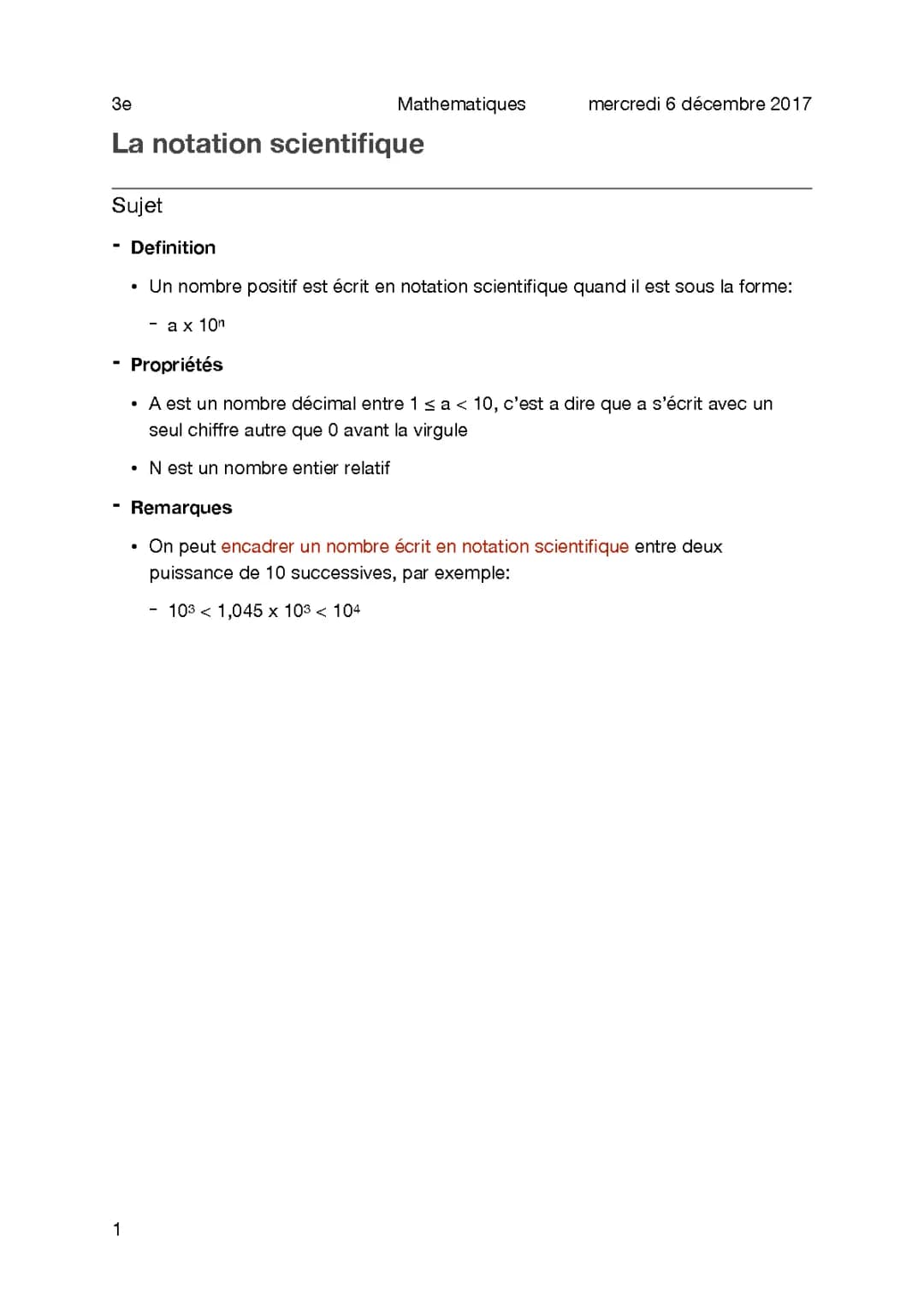 Notation scientifique