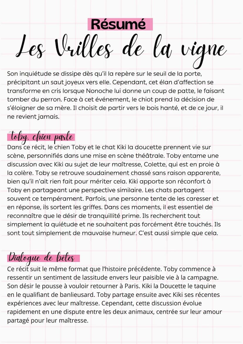 Résumé
Les Vrilles de la vigne
Les villes de la vigne
C'est le récit d'un rossignol mélodieux, captivé par le chant, et qui a
l'habitude de 