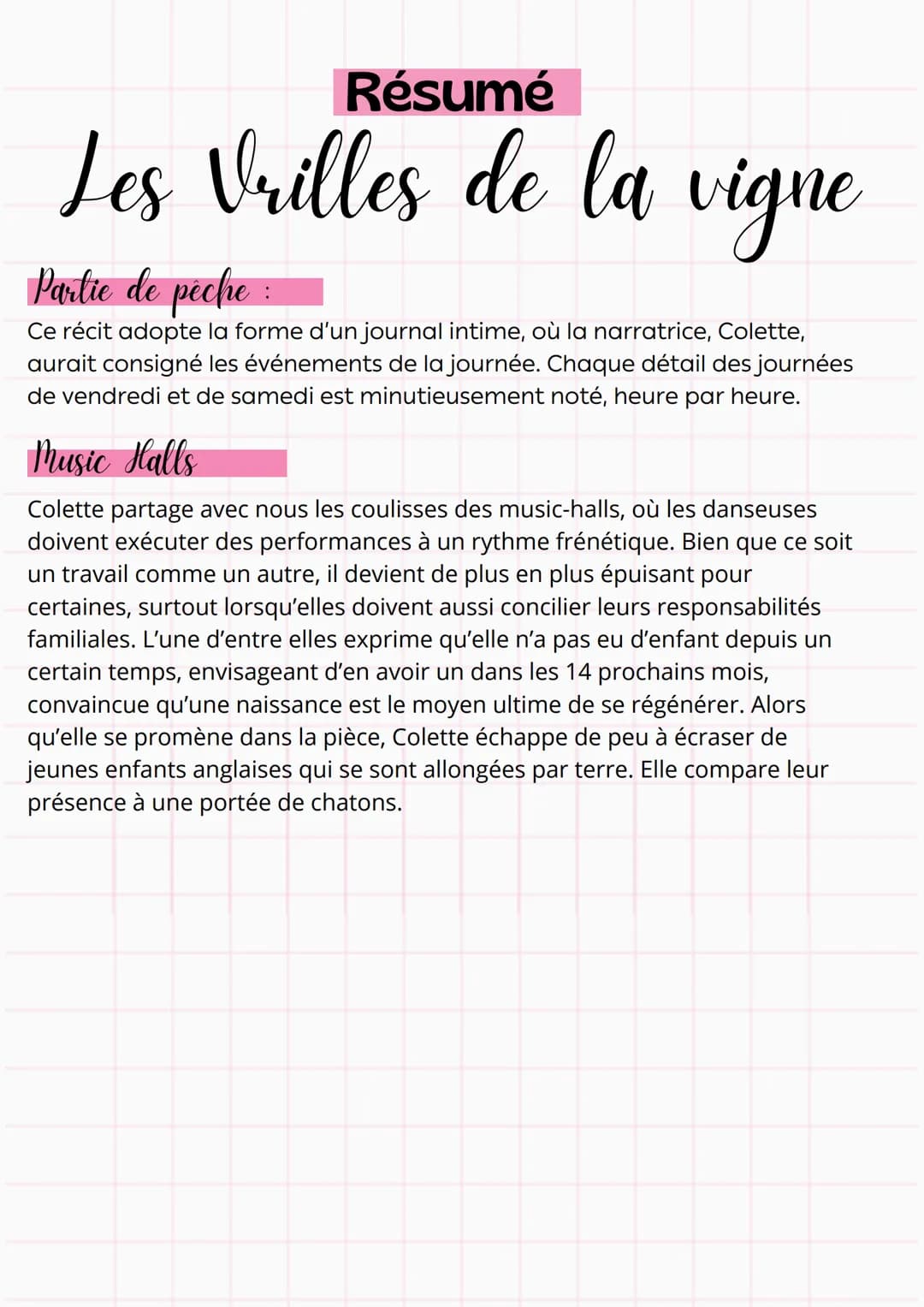 Résumé
Les Vrilles de la vigne
Les villes de la vigne
C'est le récit d'un rossignol mélodieux, captivé par le chant, et qui a
l'habitude de 