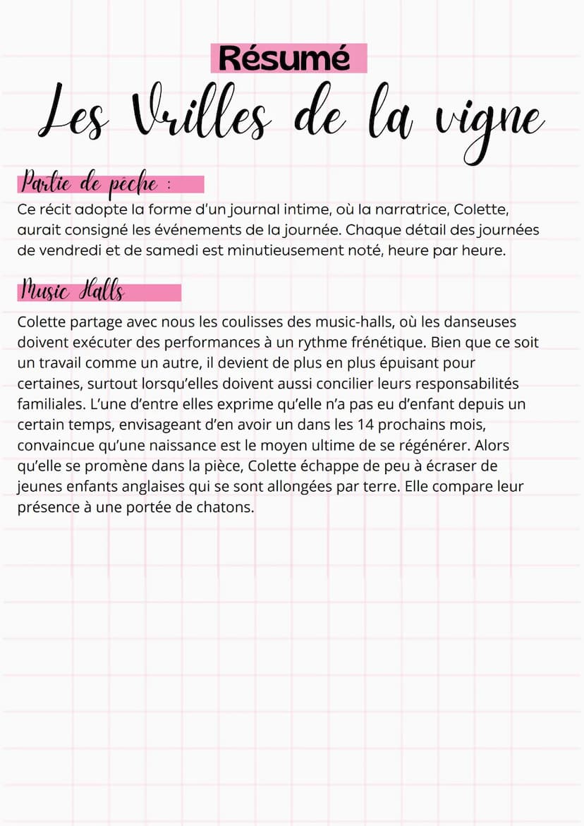 Résumé
Les Vrilles de la vigne
Les villes de la vigne
C'est le récit d'un rossignol mélodieux, captivé par le chant, et qui a
l'habitude de 