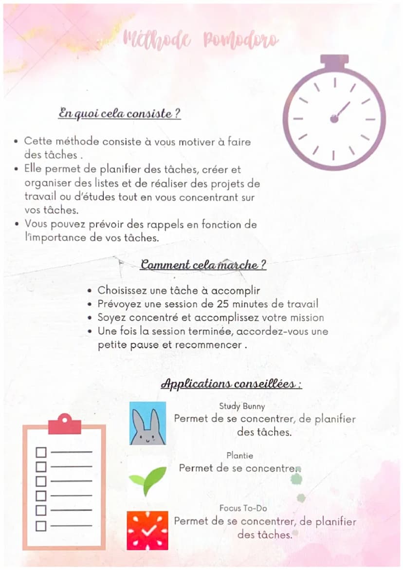 @studygirl
27
Comment réviser ?
méthodes de révision Convient à qui?
Cette méthode convient à ceux qui
retiennent leurs cours rien qu'en éco