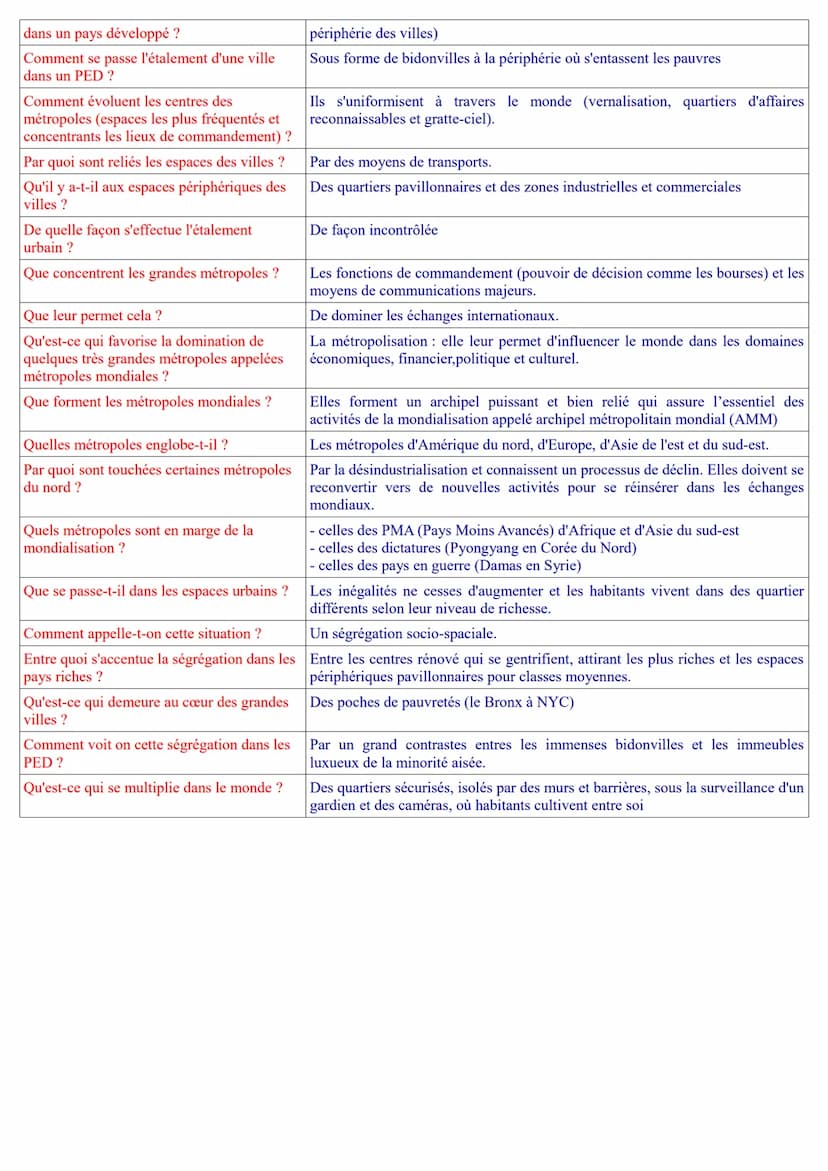 GEOGRAPHIE
La mondialisation accélère l'urbanisation du monde et renforce les grandes métropoles
Où se situe Détroit ?
-ville frontière avec