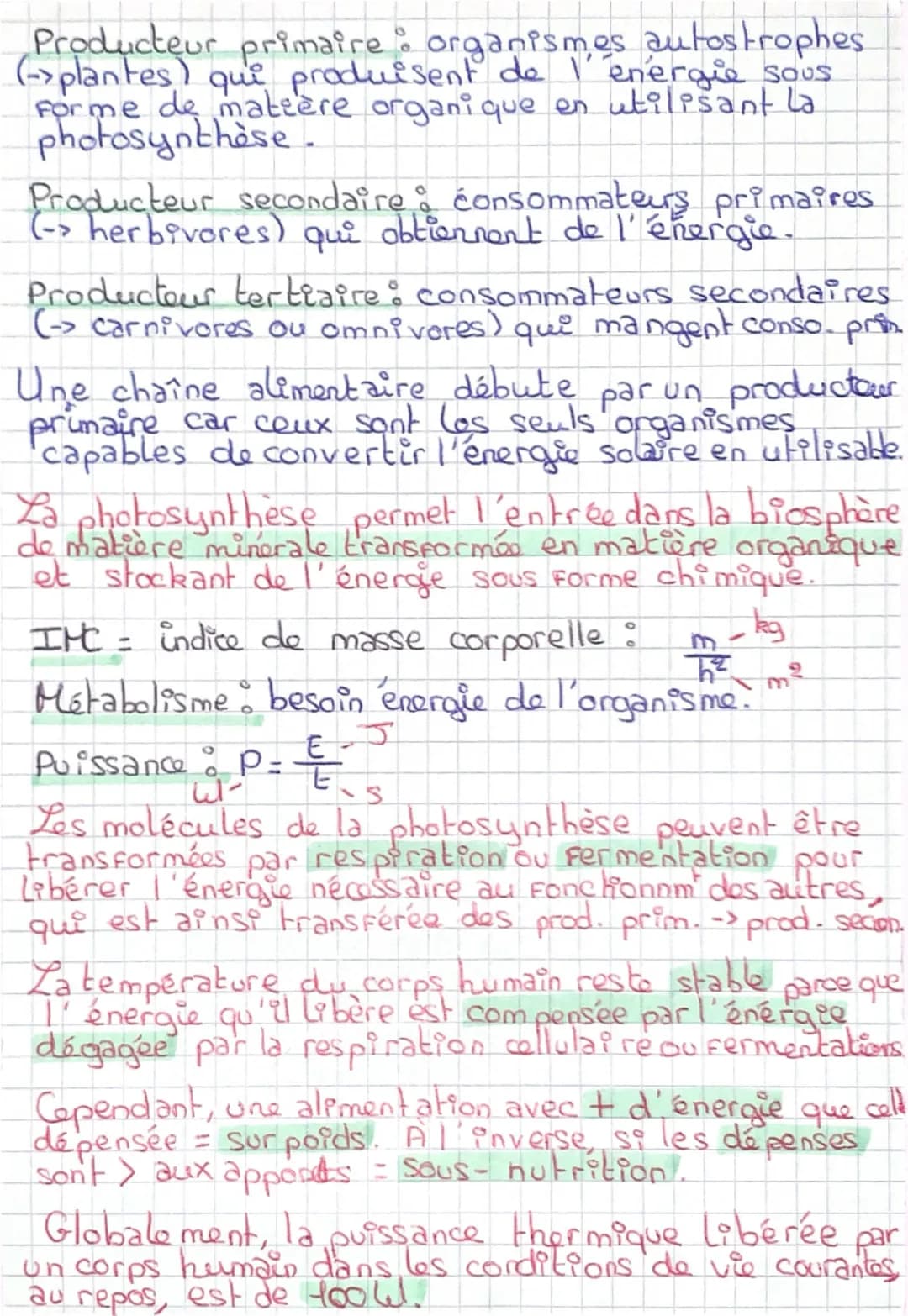 SVT
es
Feuilles vertes: elles contiennent de la chlorophylle
qui reflète la lumière verte.
La plus grande partie de la puissance lumineuse
u