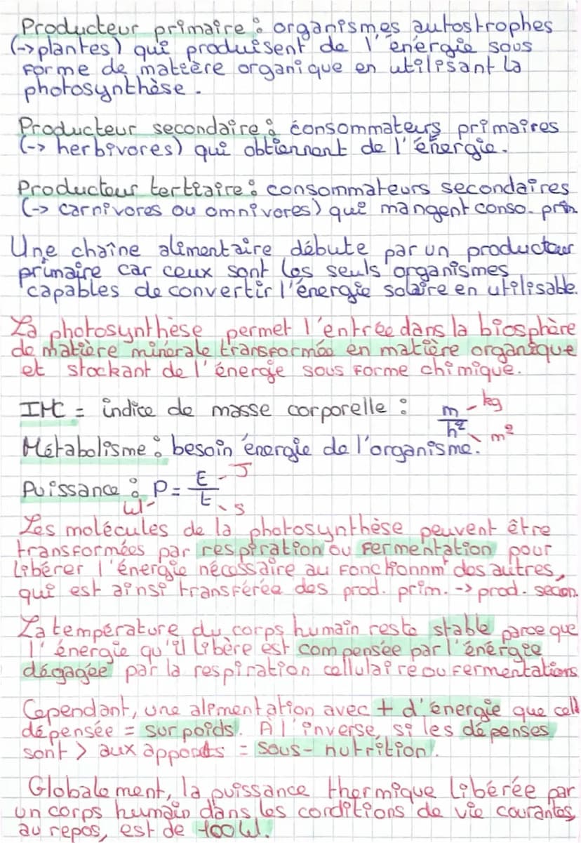 SVT
es
Feuilles vertes: elles contiennent de la chlorophylle
qui reflète la lumière verte.
La plus grande partie de la puissance lumineuse
u