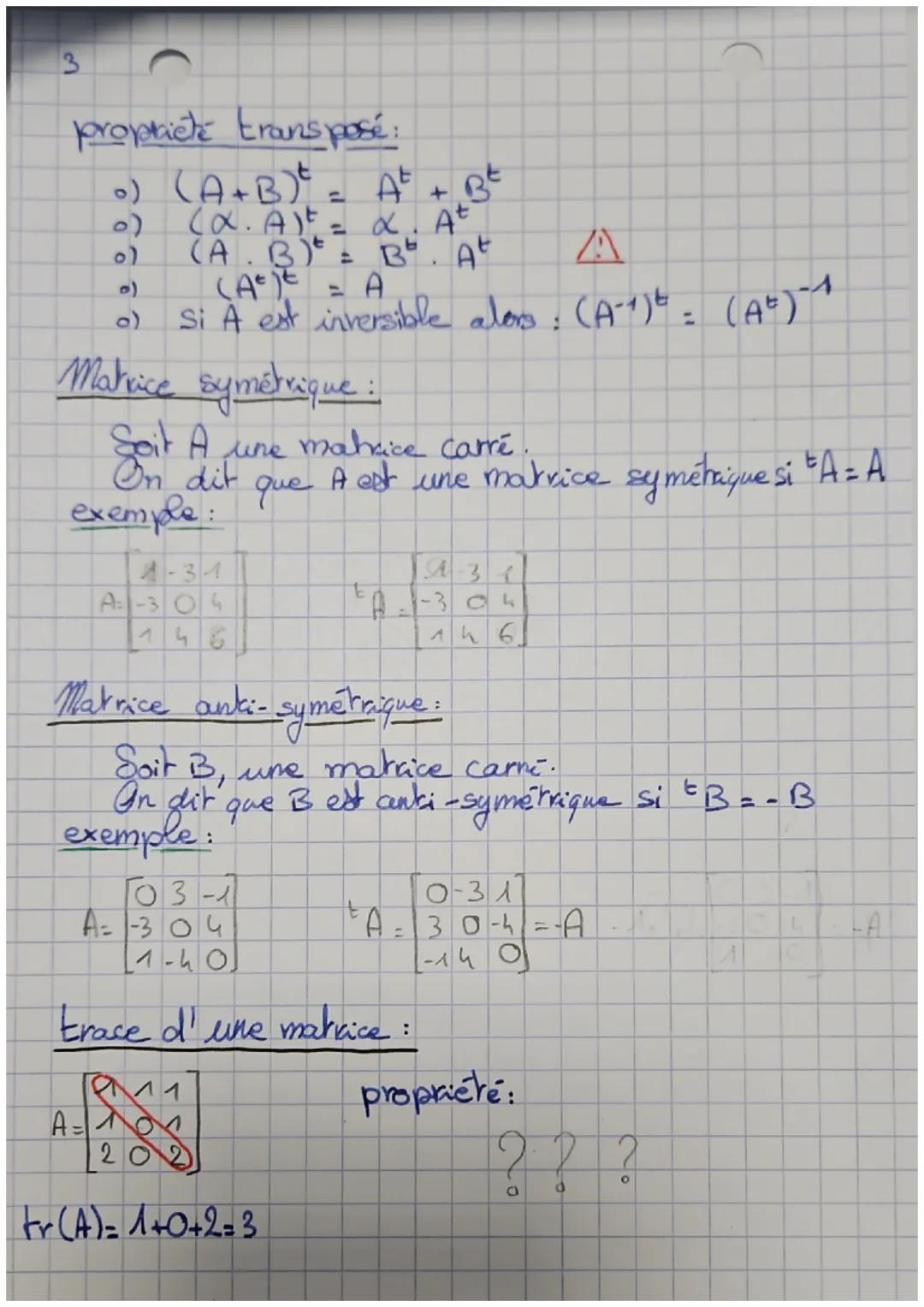 스
Type de matrice:
ETS- Matrices
Matrice nulle
Matrice identité
Matrice diagon.
000
300
0000
C020
Matrice carré. [n=p.]
001
601
Matrice inve