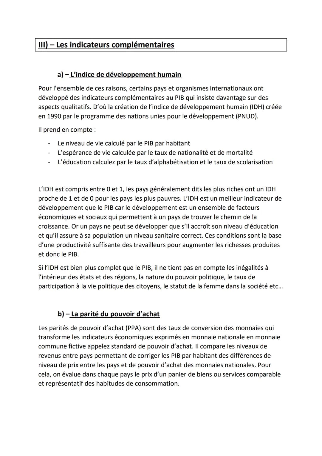Chapitre 5) La mesure de la production et ses
prolongements
Objectifs du chapitre :
Calculer la valeur ajoutée dans des cas simples
Différen