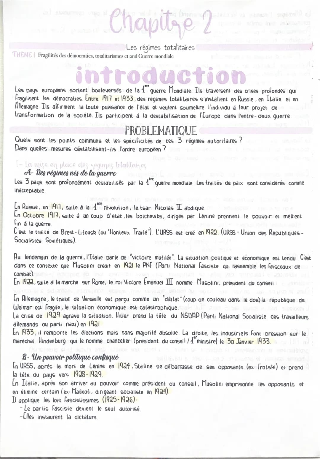 ob will it tomada inson) ngemell()n)
Chapitze 2
Les régimes totalitaires
THEME Fragilités des démocraties, totalitarismes et 2nd Guerre mond