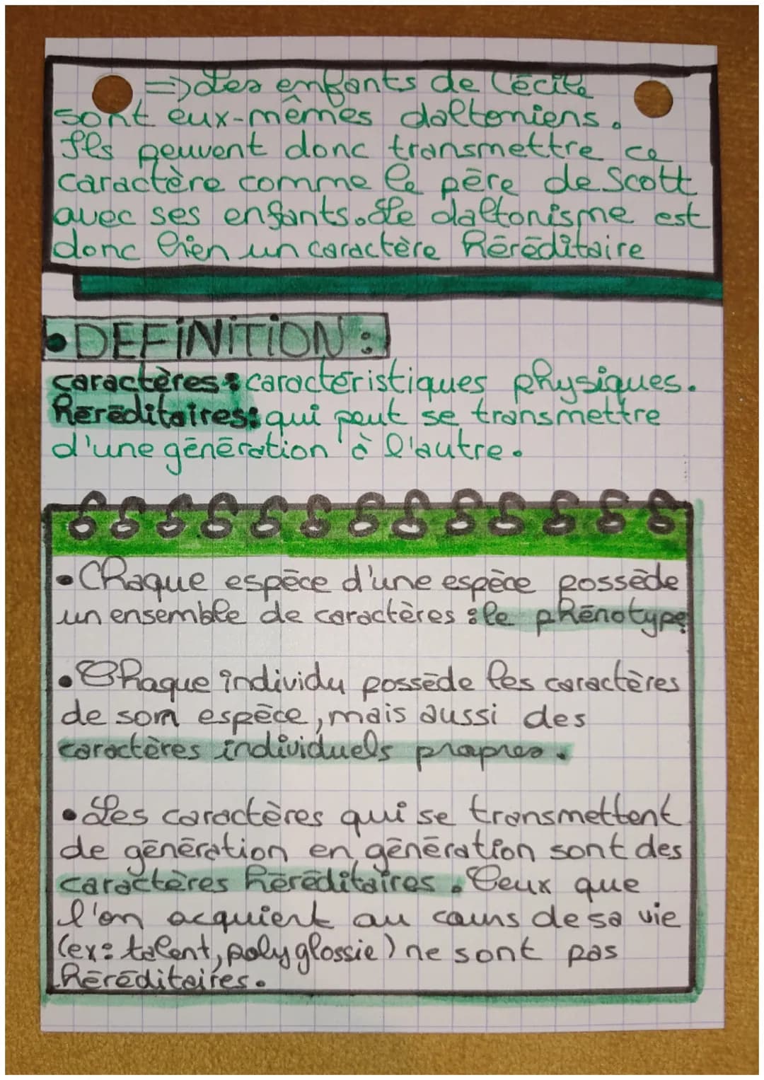 A
Unité et Diversité des caracteres
des individus
tere
S-V.
ssssss 666888.
Caractères Hereditaires
Caractères
non-Réréditaires
-colburde
-ta