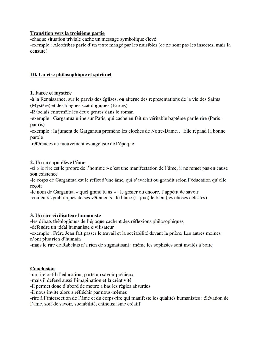 Rabelais, Gargantua, 1535
Dissertation - Rire et savoir
Introduction
Accroche
-description de la mauvaise éducation
-rire dirigé contre les 