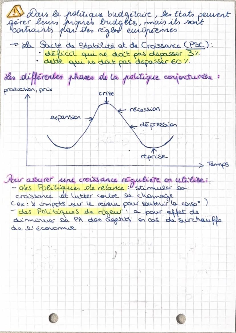 --- OCR Start ---
ECO
• des politiquos economiques
Chap 3
Politique economique : desigre l'ensemble des décisions
prises par les pouvoirs pu
