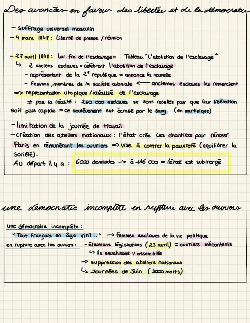 histoire
thème 2: La difficile entrée
dans l'âge democratique: La Deuxie me
Republique et le second Empire (1848-1870) introduction
-> monar