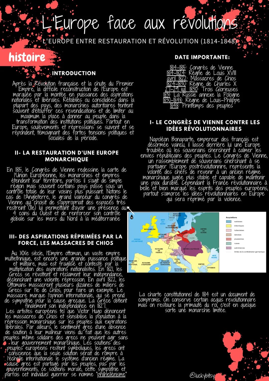L'Europe face aux révolutions
L'EUROPE ENTRE RESTAURATION ET RÉVOLUTION (1814-1848)
histoire
INTRODUCTION
Après la Révolution française et l