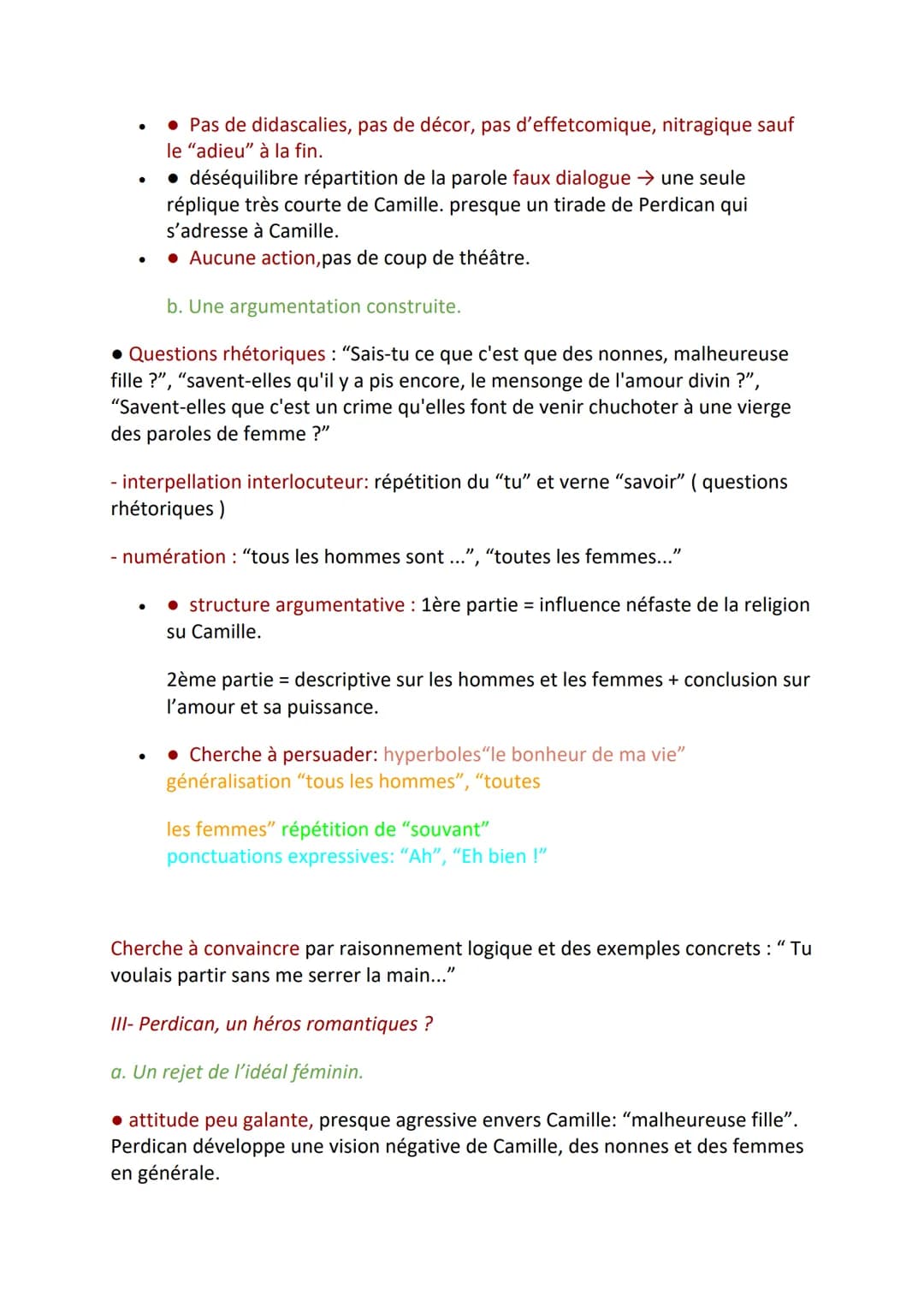 Musset, On ne badine pas avec l'amour, II, 5 de "Sais-tu ce que
c'est que de nonnes" jusqu'à la fin de l'acte
1- Une dispute
a. Un registre 