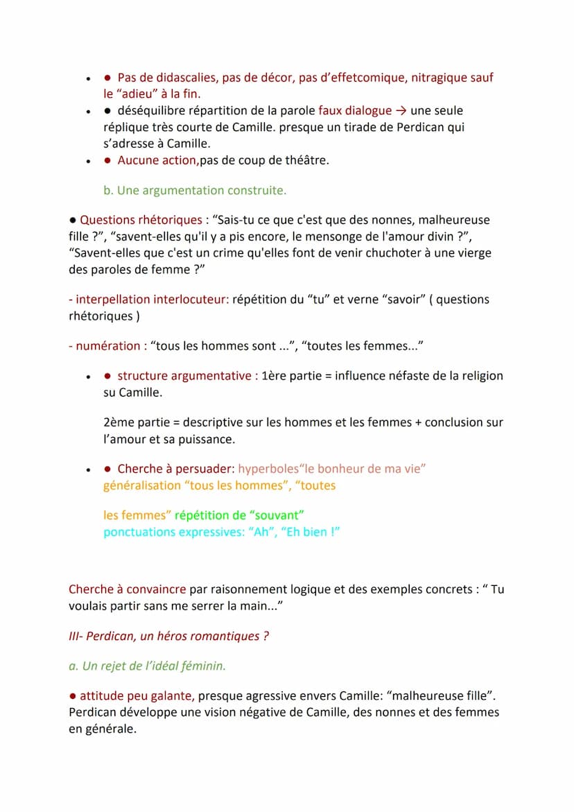 Musset, On ne badine pas avec l'amour, II, 5 de "Sais-tu ce que
c'est que de nonnes" jusqu'à la fin de l'acte
1- Une dispute
a. Un registre 