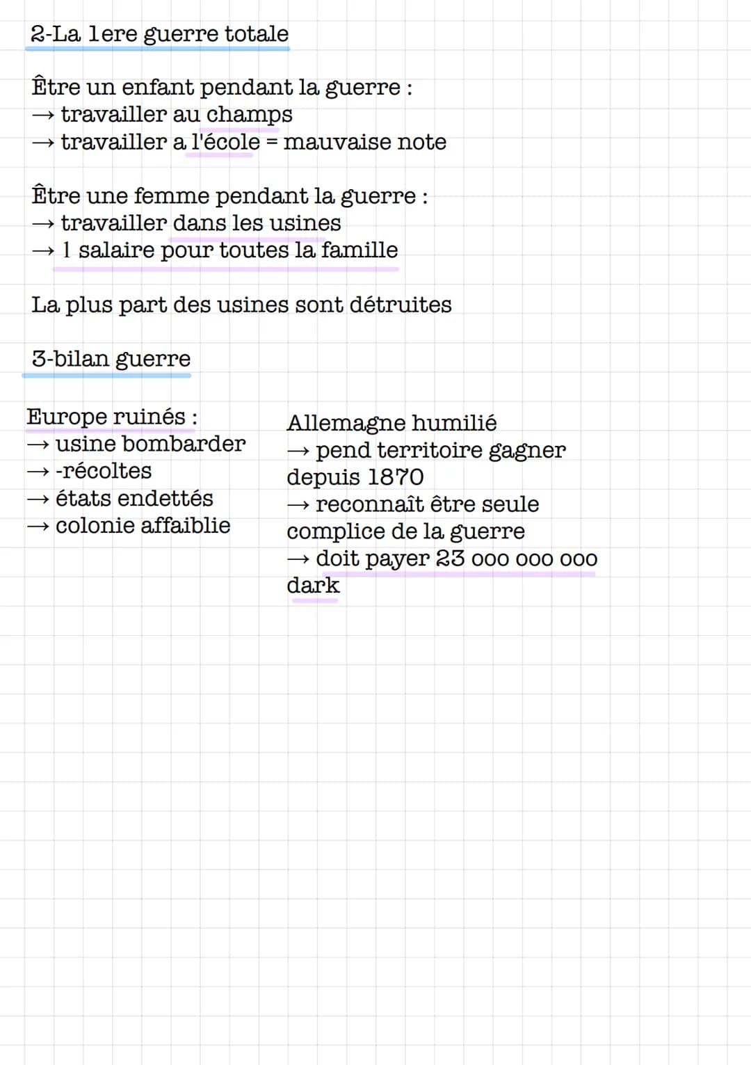  Les causes de la guerre :
Europe divisé en 2
Histoire
lere guerre mondiale
Triple-entente= France, Russie, USA, royaume-
unis
Triple-allian