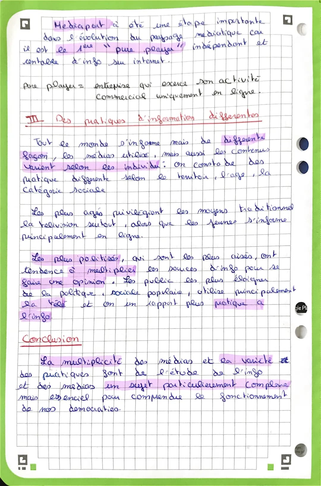 Information et medias
I Des mots cocuents que necessitent
précises
Introduction
Comment s'informe-t-on aufond hui ?
HGGSP
medias" est le moy