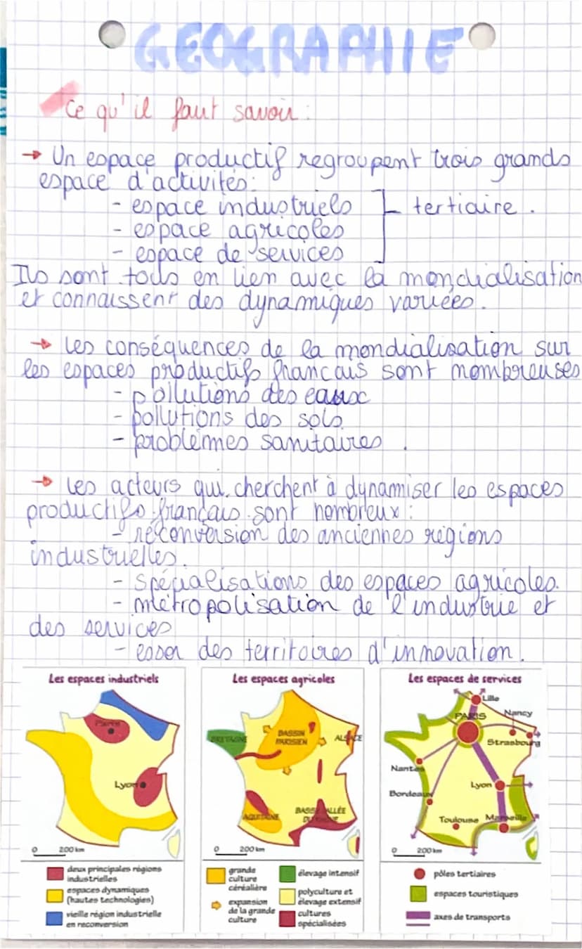 • GEOGRAPHIC
les Espaces productifs et
leur Influence
Vocabulaire
Espace productif: espace aménagé pour développer
des activites economiques