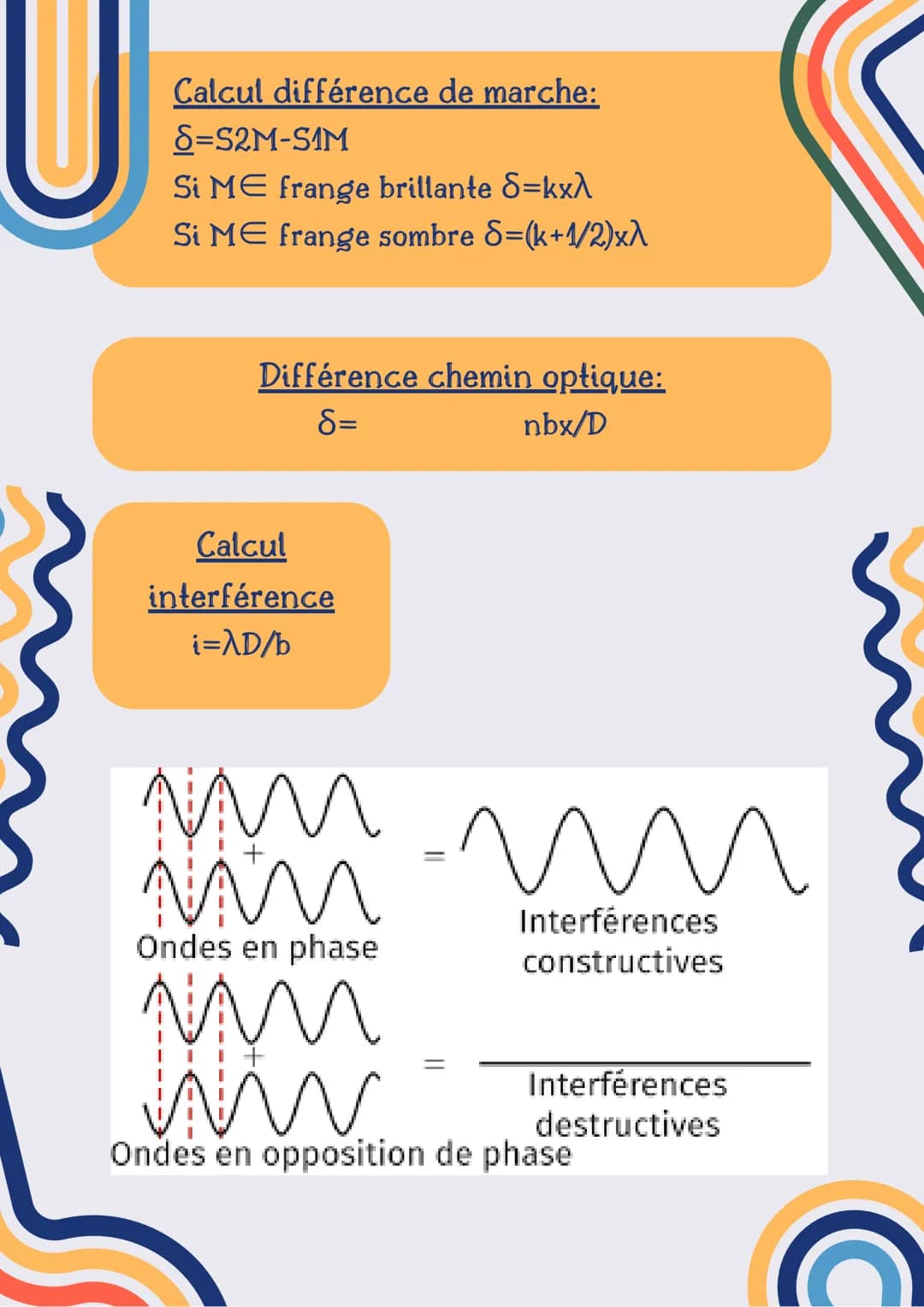 U
PHYSIQUE
def: Phénomène d'étalement de la direction
d'une onde. La figure de diffraction dépend de
la géométrie de l'obstacle rencontré pa