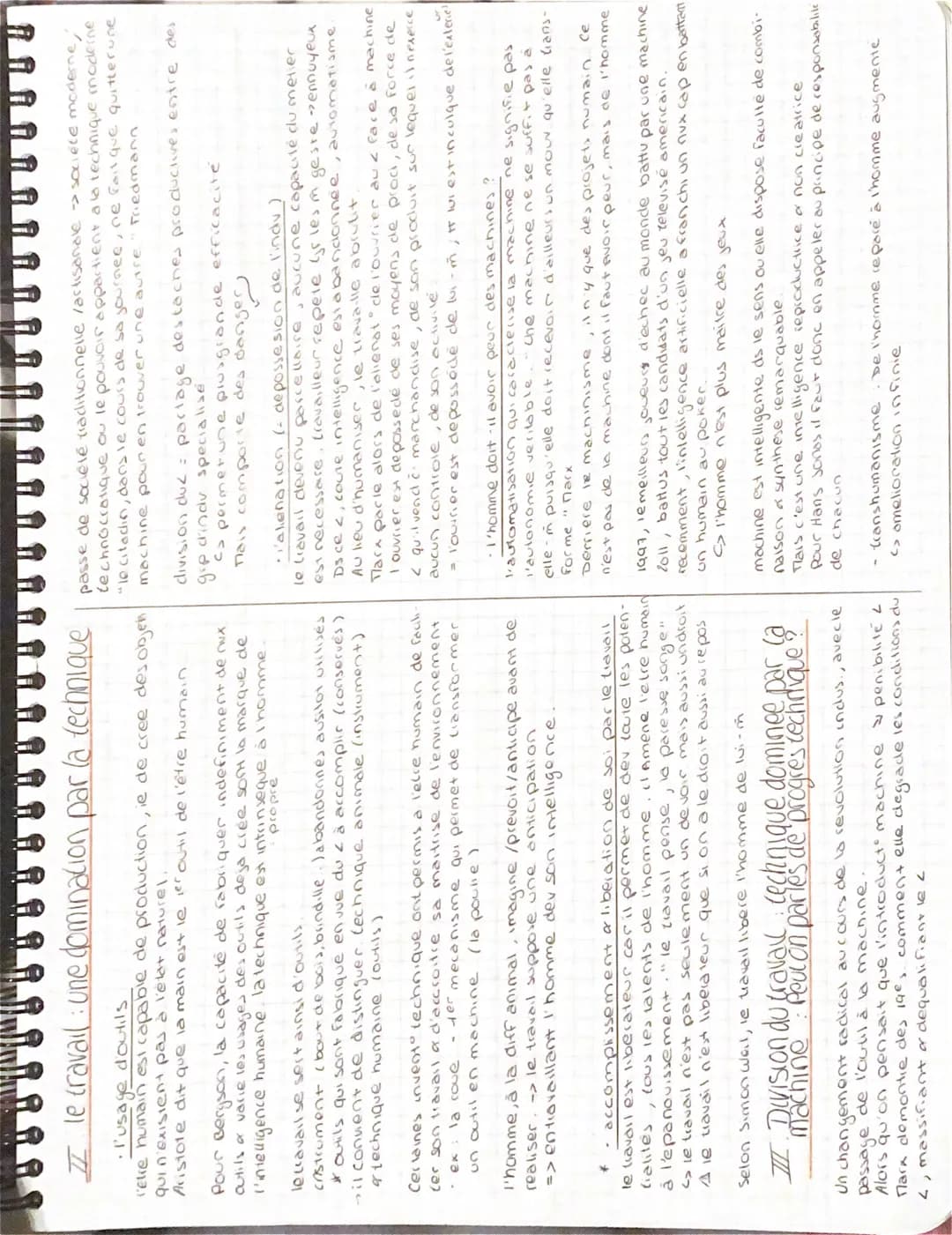 etymologie
travail et technique
▸ Cravail = la transformation de la nature
l'homme produit
des objets a transforme le monde autour de lui po