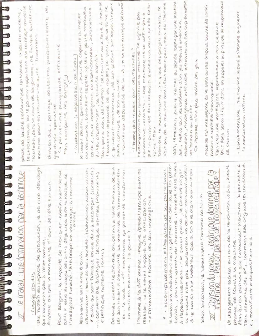 etymologie
travail et technique
▸ Cravail = la transformation de la nature
l'homme produit
des objets a transforme le monde autour de lui po