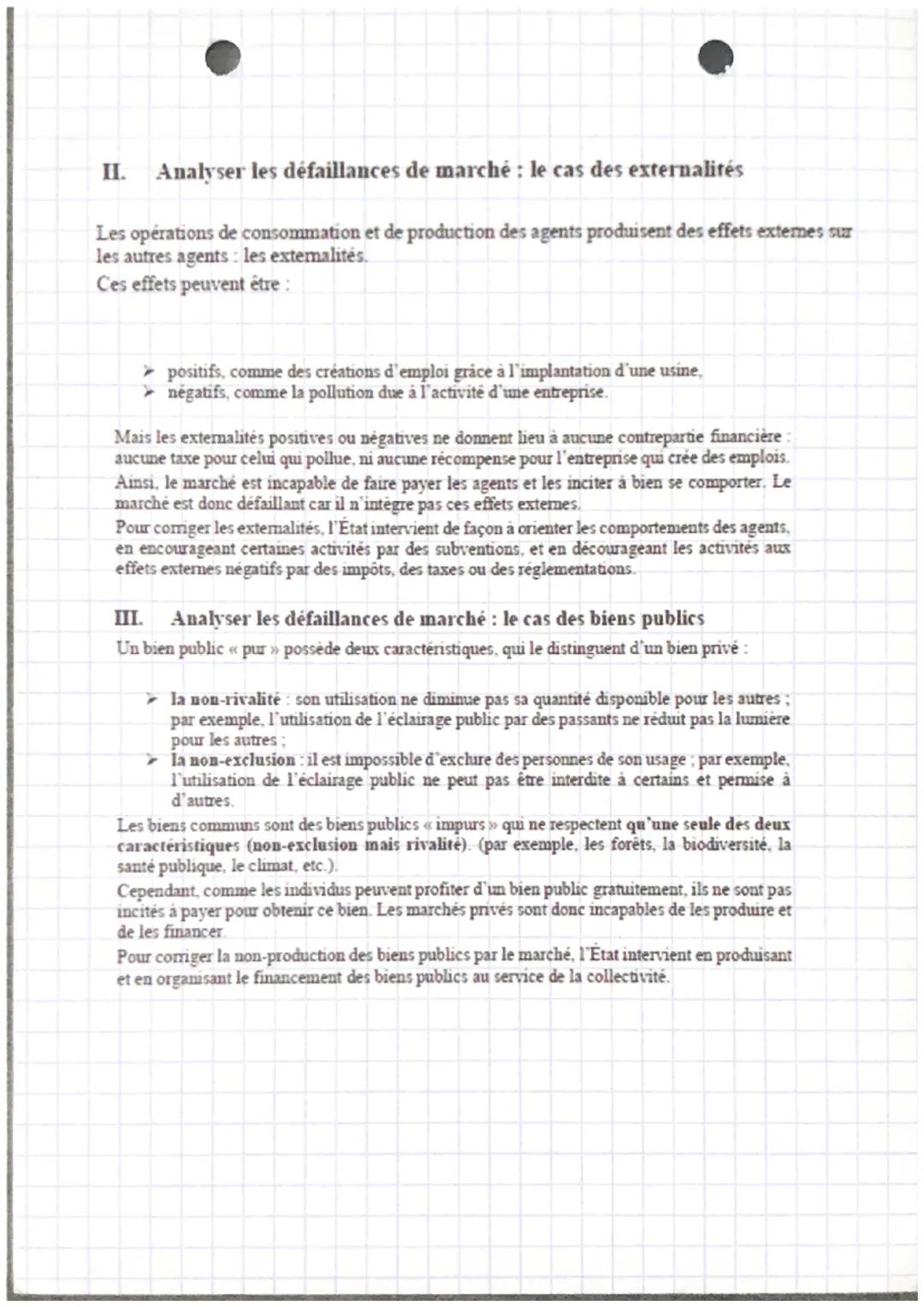 économie
Chapitre 2
Chap 2: Défaillances de marché et défaillances de l'Etat
Le dysfonctionnement des marchés entre les acteurs privés peut 