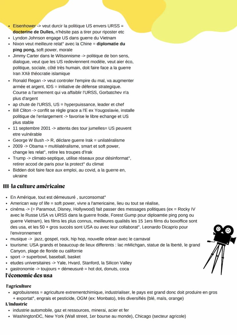 Chapitre 3: La puissance étasunienne
• installat de la psc majeure au XXe
• 1GM précipite leur psc, SGM psc mil, guerre froide monde bipolai