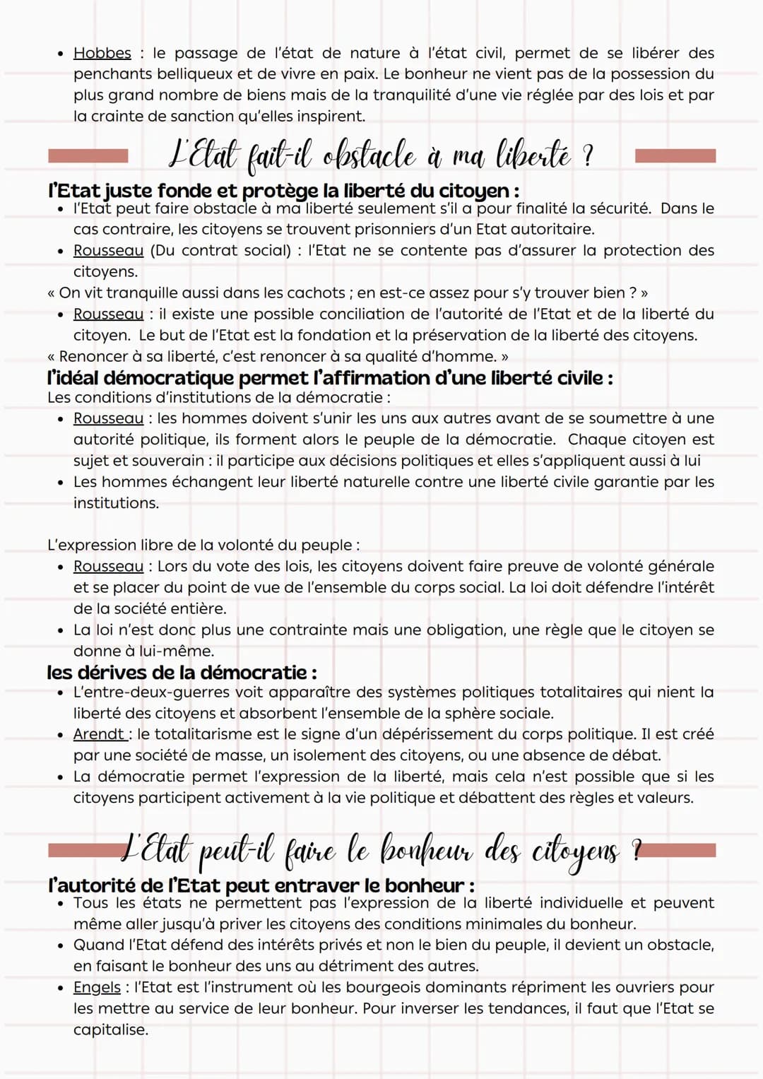 L
Philosophie
définitions
:
L'Etat
Entité qui regroupe diverses institutions et qui dirige la
vie politique, qui préside à la destinée d'un 