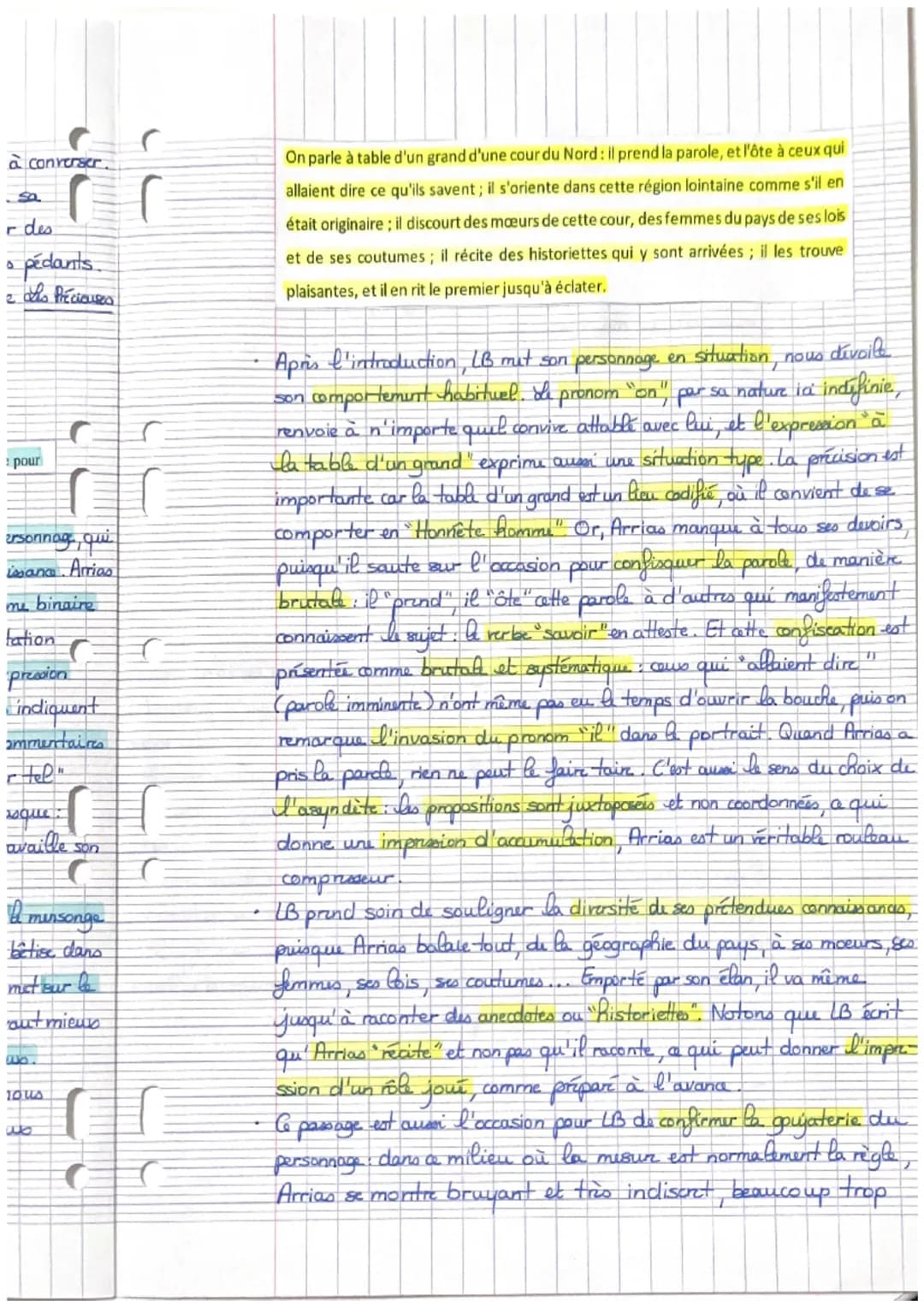 Texte n°16
C
C
Analyse linéaire de "Arrias", Jean de La Bruyère
INTRODUCTION
ide
de mouvement du classicisme à l'époque de Louis XIV possède