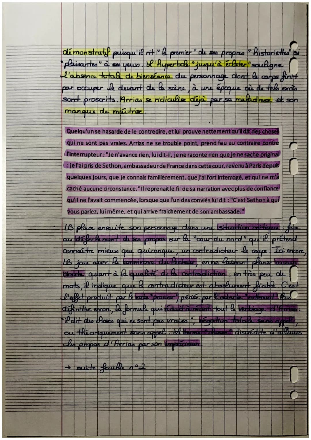 Texte n°16
C
C
Analyse linéaire de "Arrias", Jean de La Bruyère
INTRODUCTION
ide
de mouvement du classicisme à l'époque de Louis XIV possède