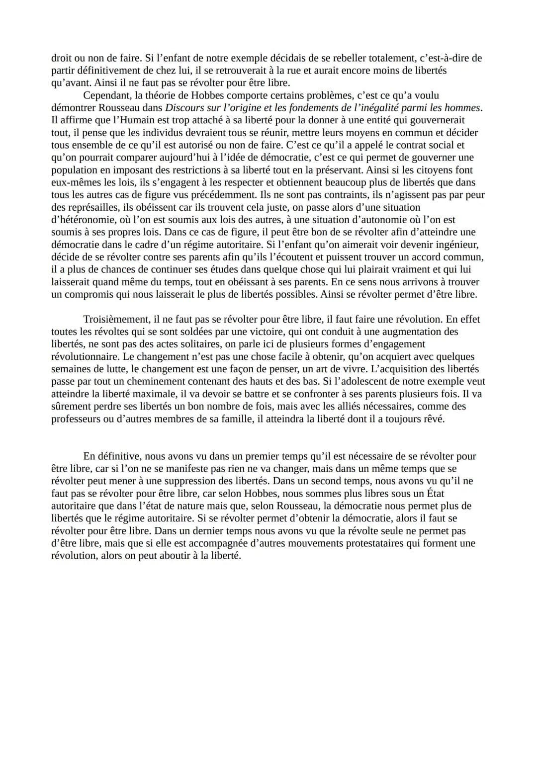 Faut-il se révolter pour être libre ?
Nous avons tendance à penser en premier lieu qu'il faut, c'est-à-dire qu'il est bon et utile de
faire 