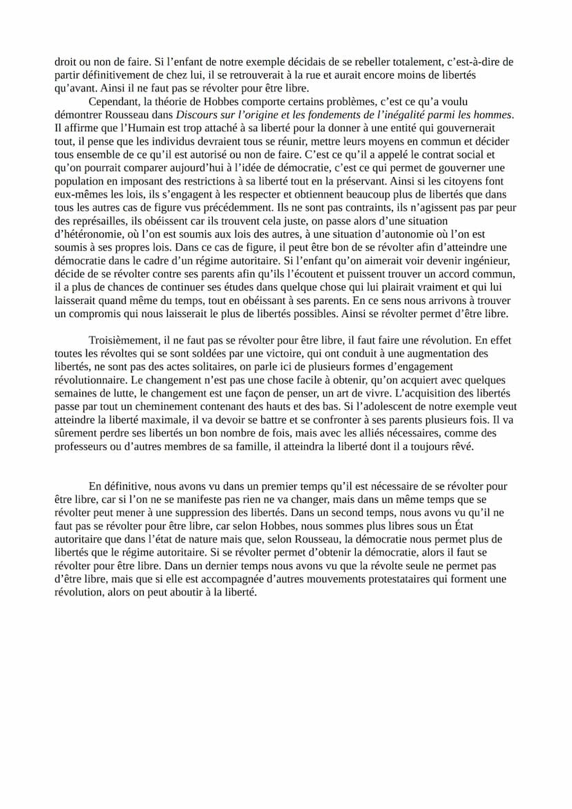 Faut-il se révolter pour être libre ?
Nous avons tendance à penser en premier lieu qu'il faut, c'est-à-dire qu'il est bon et utile de
faire 
