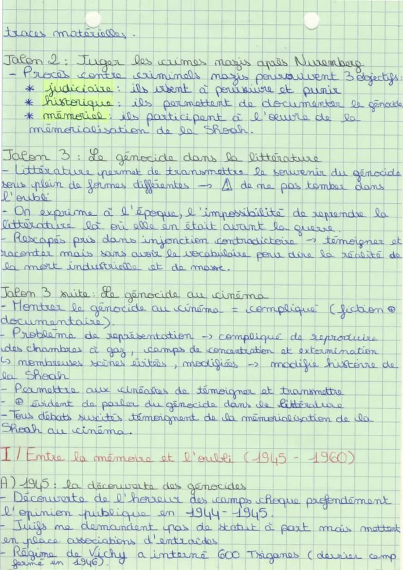 HGGSP THÈME
HISTOIRE ET MÉMOIRE
Objet introductig. Histoire et mémoire, histoire et
justice
FICHE A
Problématique : Quels rapports, la mémoi