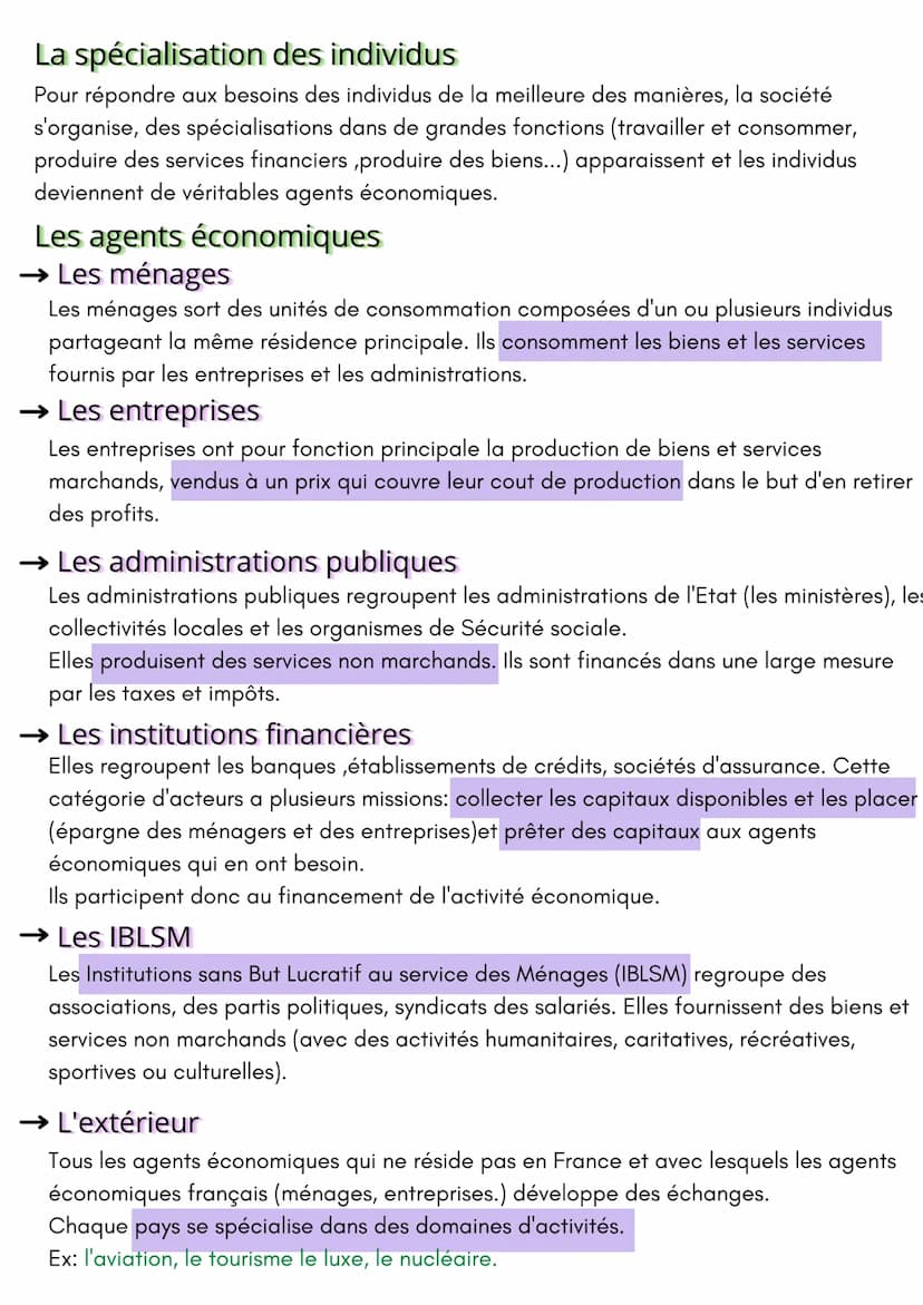 Chapitre 1 Les agents économiques et les différents types de
biens et de services
Thème 1
La notion de besoin
Les individus cherchent tous à