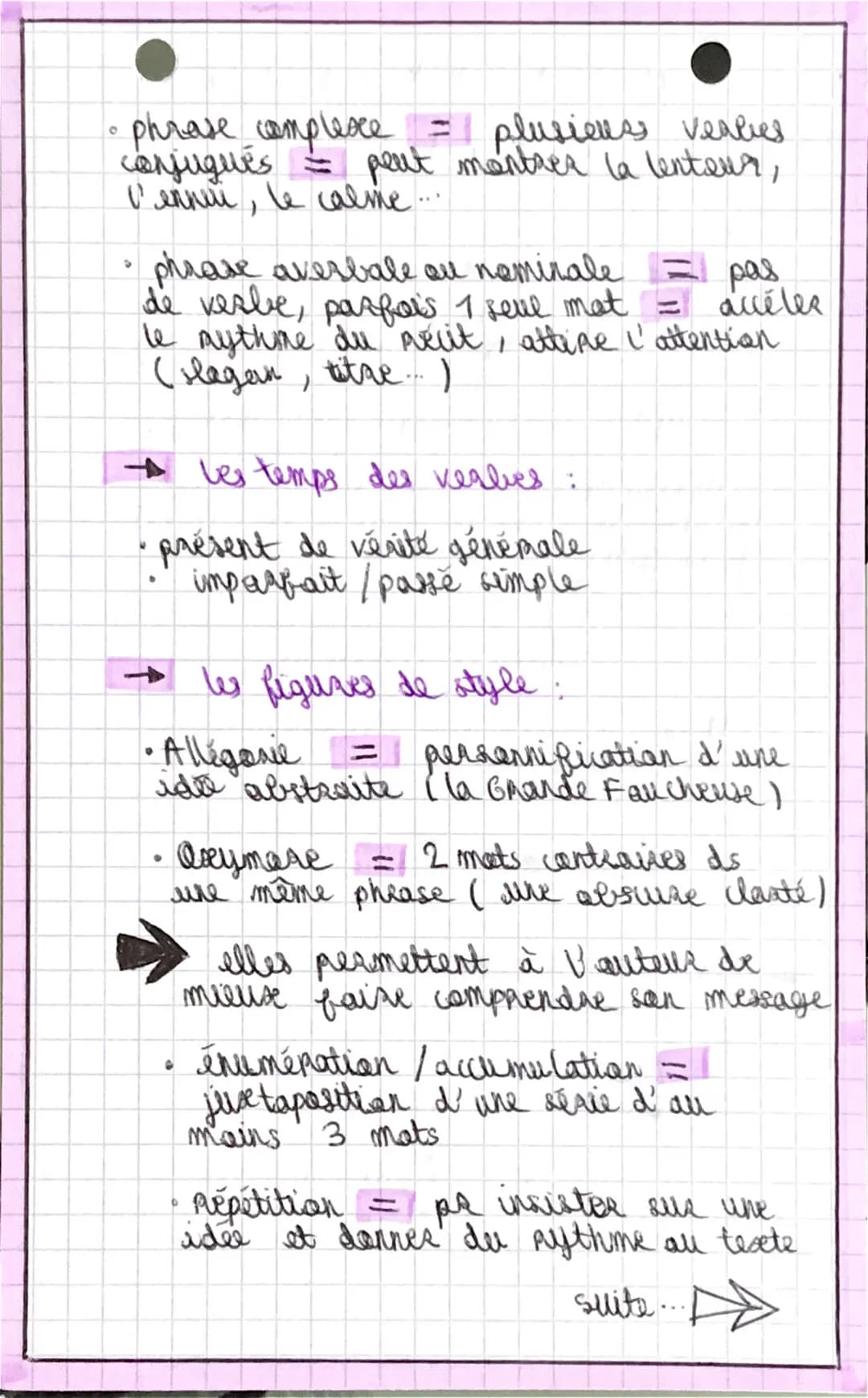 قلب مفلسیف ممه
مقاصد
→ champ lexual: mots qui traitent du
même thème ( la guerre, la beaute...)
→ types de phrases (panctuation)
O
criture
i