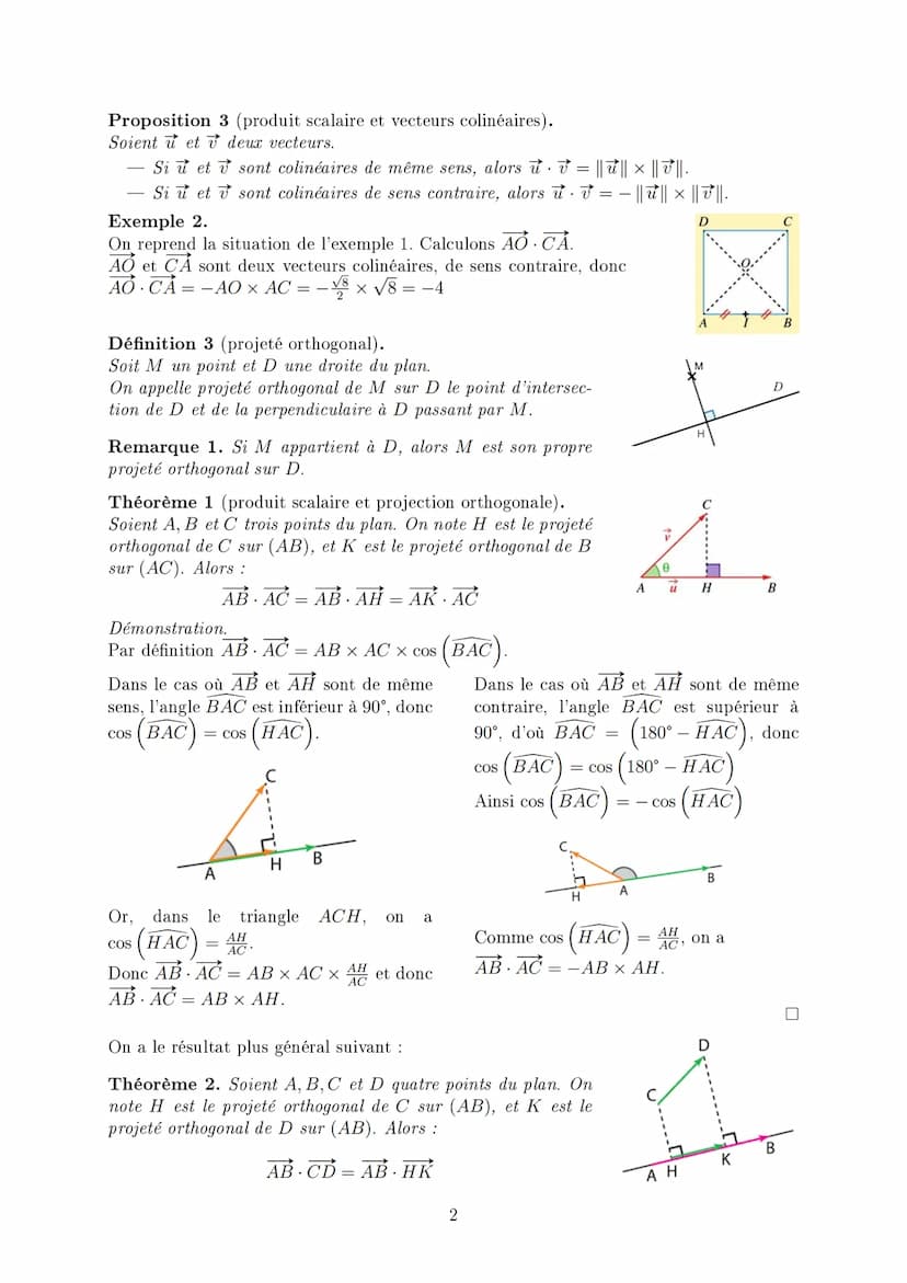 1 Définition et premières propriétés
Définition 1 (norme d'un vecteur).
Soit u un vecteur du plan. Soient A et B deux points
du plan tels qu