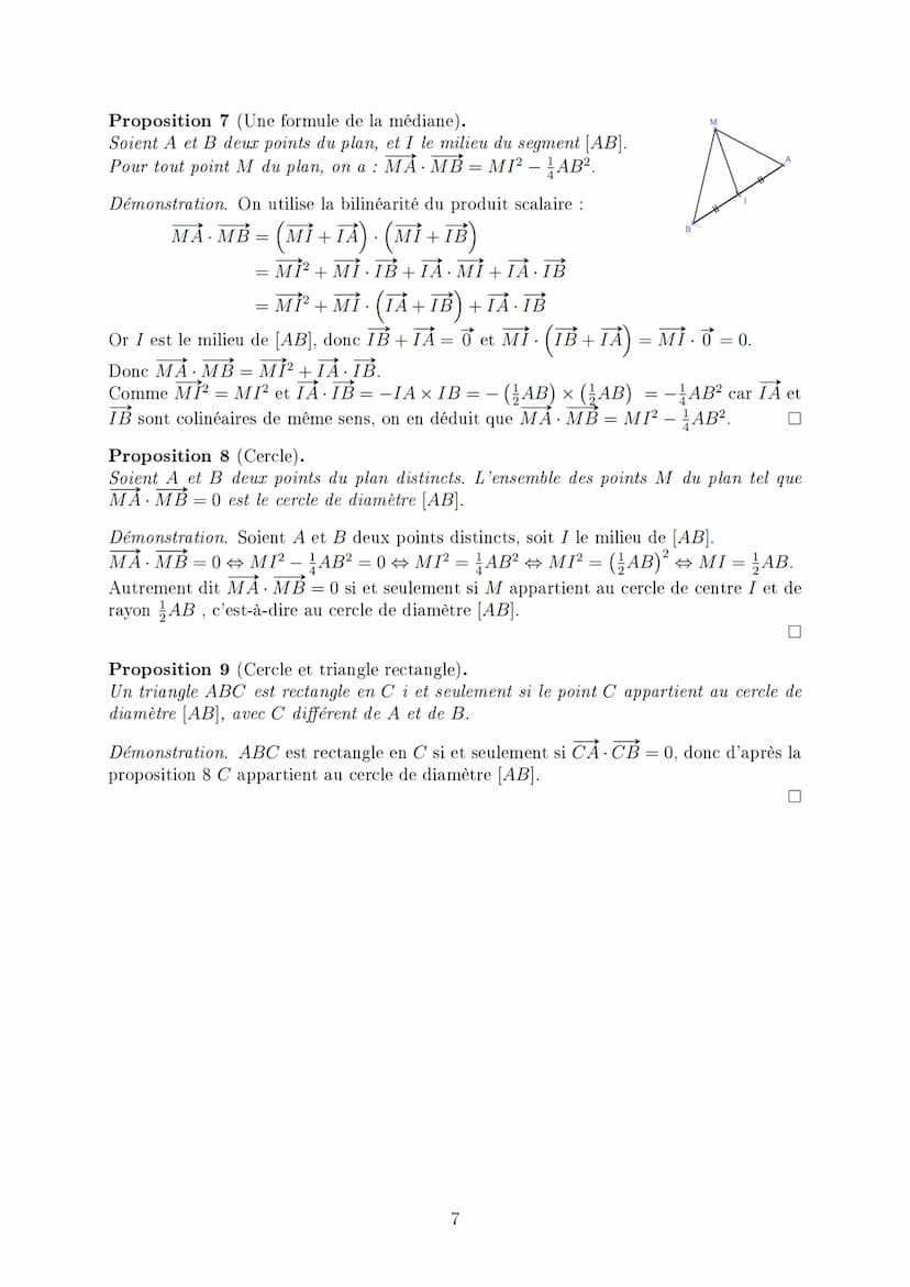 1 Définition et premières propriétés
Définition 1 (norme d'un vecteur).
Soit u un vecteur du plan. Soient A et B deux points
du plan tels qu