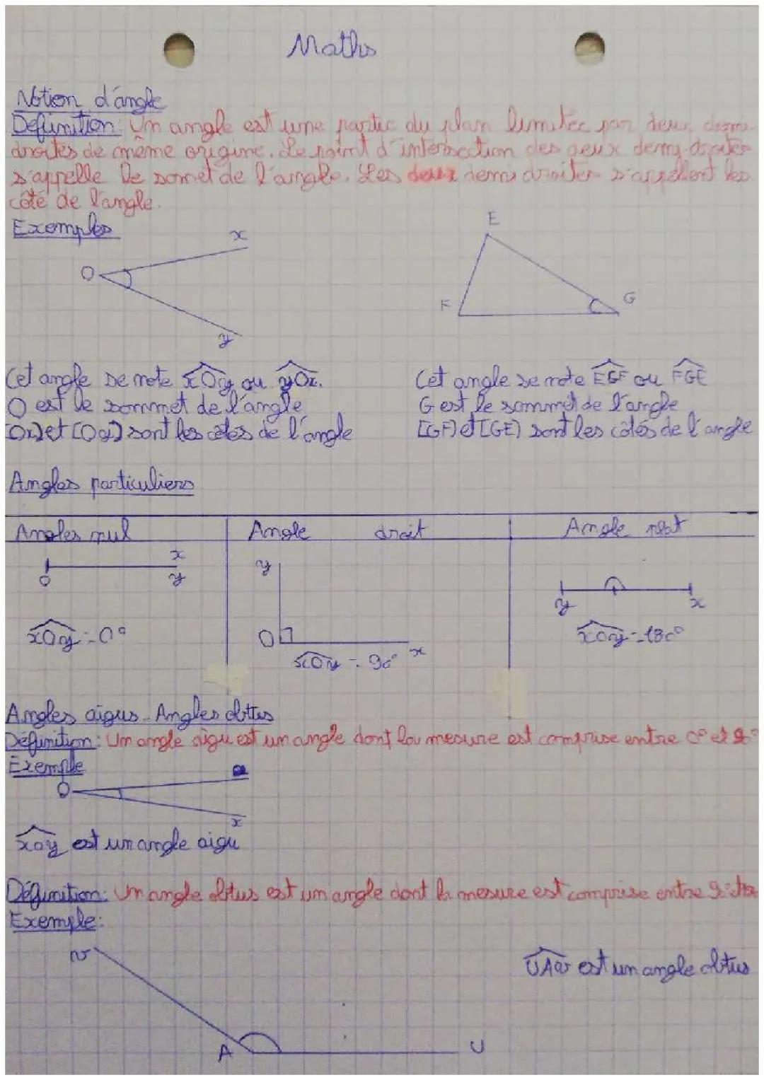 Comment mesurer un angle et tracer des angles avec un rapporteur et une géorègle