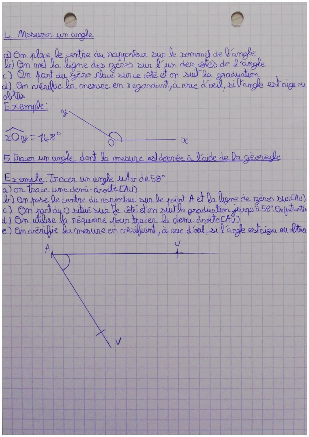 Maths
Notion d'angle
Definition: Un angle est une partie du plan limited for dew com
droites de même origine. Le point d'intersection des de