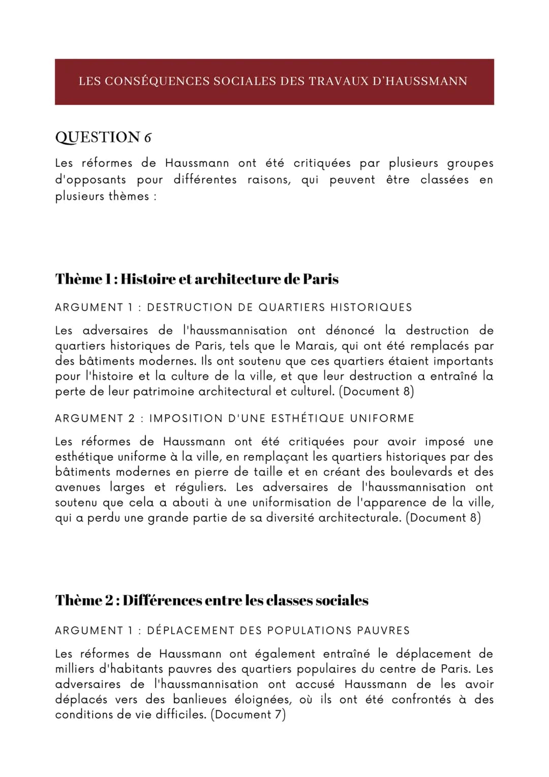 HISTOIRE - 2023
COMMENT HAUSSMANN
TRANSFORME-T-IL PARIS ?
Paris transformé par Napoléon III et le préf de la
Seine, Georges Eugène Haussmann