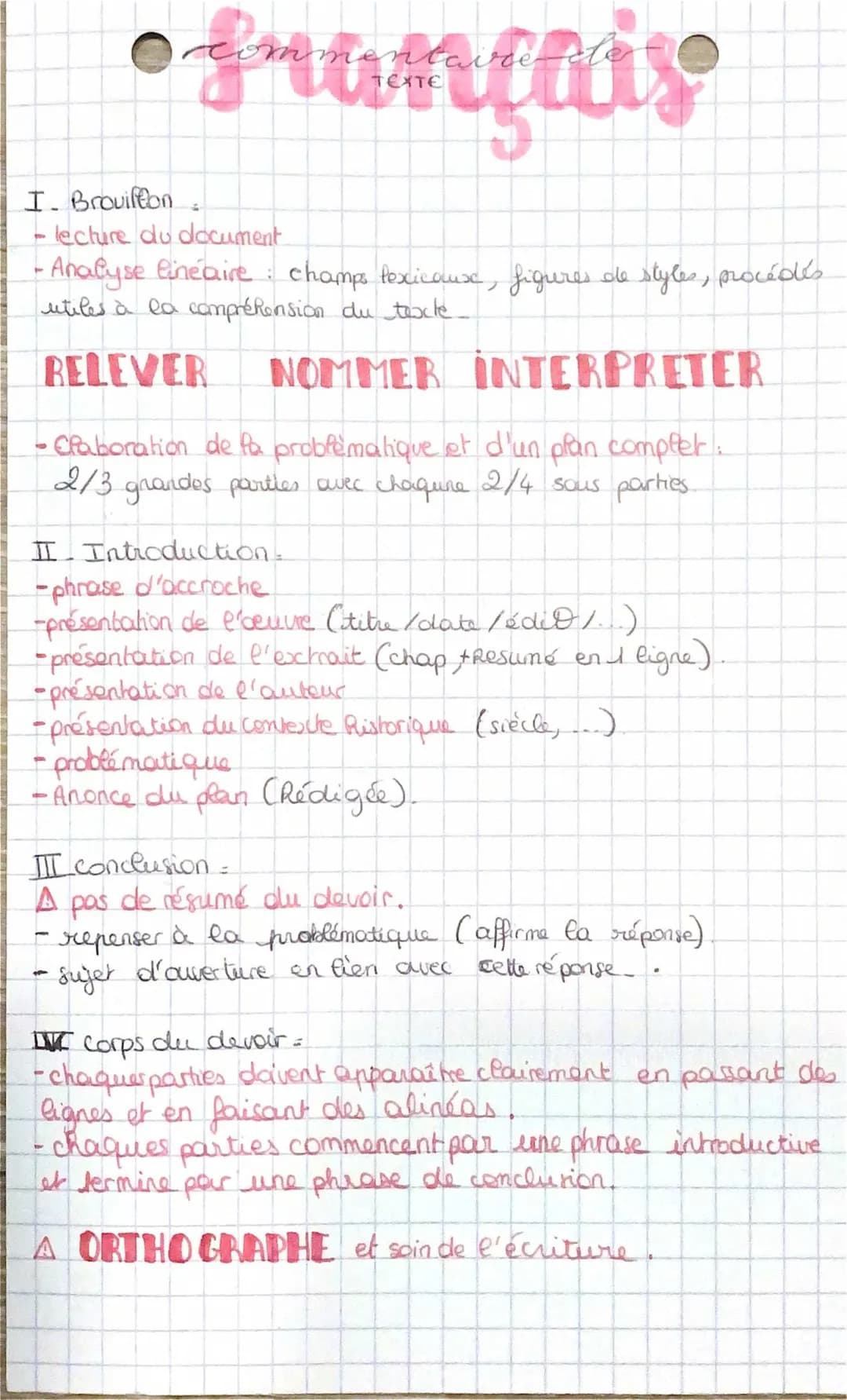commentaire de texte